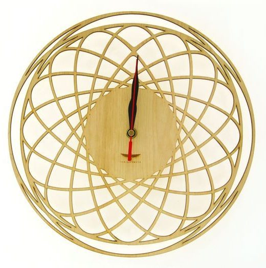 Natural wood and geometric shapes clocks