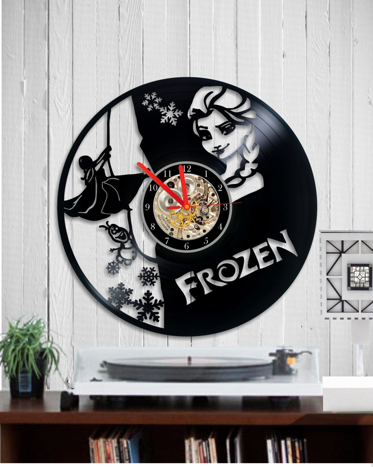 VINYL RECORD CLOCK - FROZEN CLOCK VINYL - Wall Clock Frozen