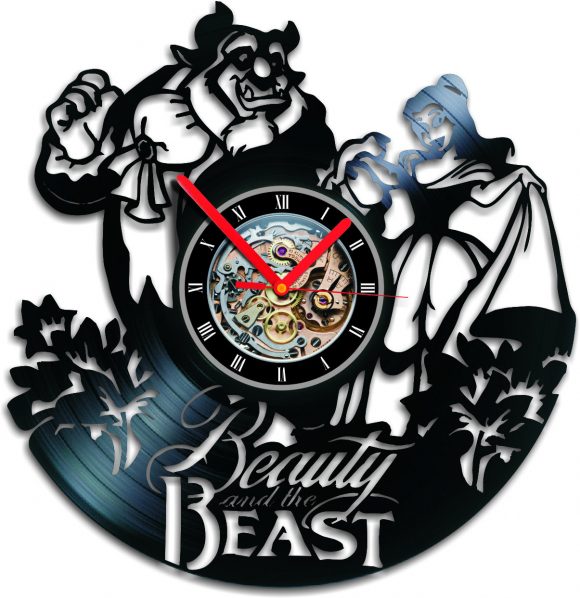 VINYL CLOCK WALL BEAUTY AND THE BEAST Indigovento